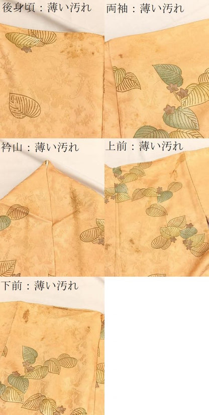 平和屋着物■上質な小紋　草花文　金彩　正絹　逸品　BAAX2354hv