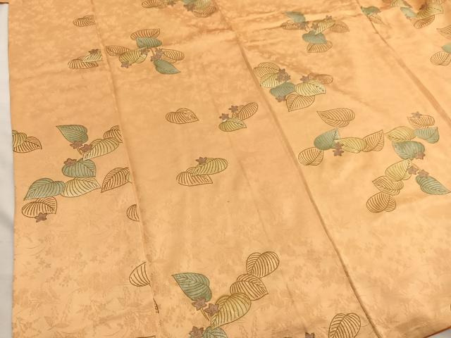 平和屋着物■上質な小紋　草花文　金彩　正絹　逸品　BAAX2354hv