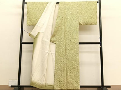 平和屋着物■大変加工の良い総絞り小紋　正絹　逸品　BAAX2358hv