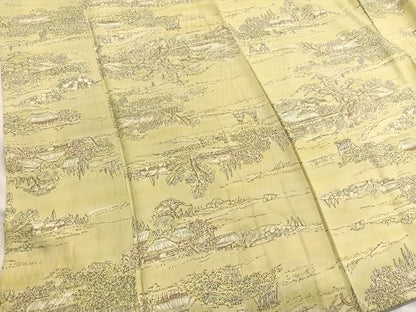 平和屋着物■上質な小紋　手描き　風景文　暈し染め　正絹　逸品　BAAX2362hv