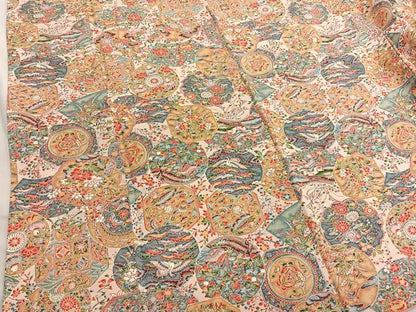 平和屋着物■上質な小紋 重ね絵皿文 正絹 逸品 BAAX2371hv