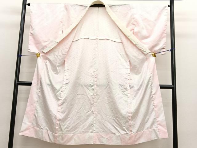 平和屋着物■長襦袢　無双仕立て　草花文　半衿刺繍　洗える着物　BAAX2376hv