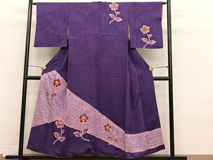平和屋着物■訪問着　枝花文　ろうけつ染め　正絹　逸品　BAAX2378hv