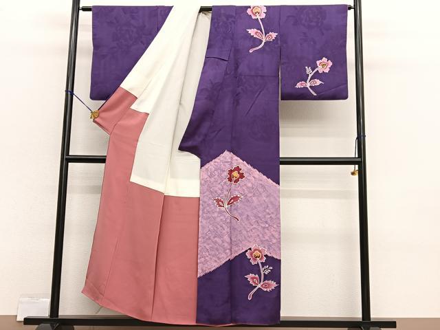 平和屋着物■訪問着　枝花文　ろうけつ染め　正絹　逸品　BAAX2378hv