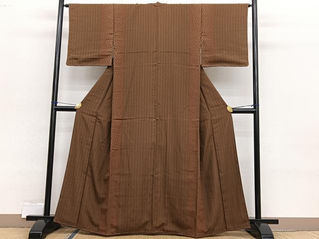 平和屋着物■上質な小紋　舞花間道　正絹　逸品　未使用　BAAX2380hv
