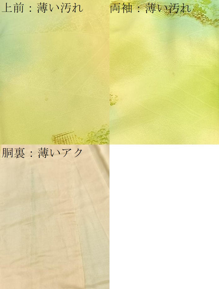 平和屋着物■上質な小紋　風景文　暈し染め　正絹　逸品　BAAX2385hv