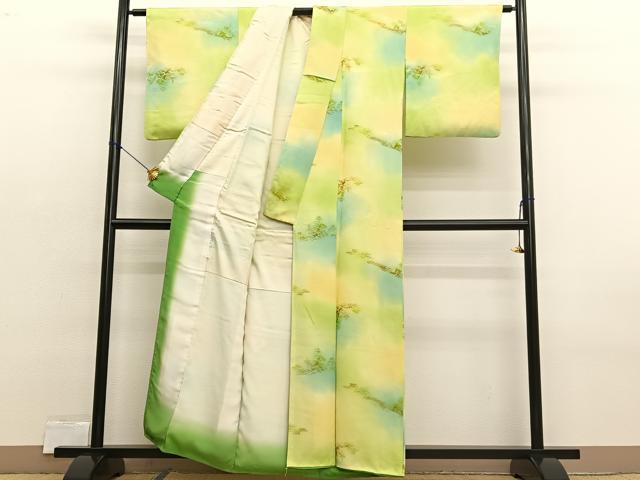平和屋着物■上質な小紋　風景文　暈し染め　正絹　逸品　BAAX2385hv