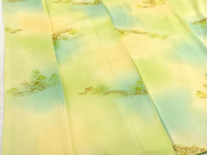 平和屋着物■上質な小紋　風景文　暈し染め　正絹　逸品　BAAX2385hv