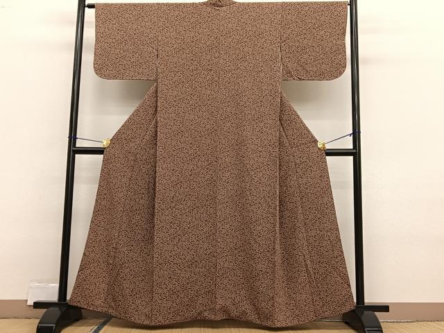 平和屋着物■上質な小紋　草花文　正絹　逸品　BAAX2388hv