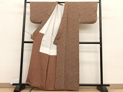 平和屋着物■上質な小紋　草花文　正絹　逸品　BAAX2388hv