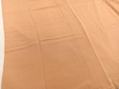 平和屋着物■上質な色無地　小麦色　鬼しぼ縮緬　正絹　逸品　未使用　BAAX2394hv