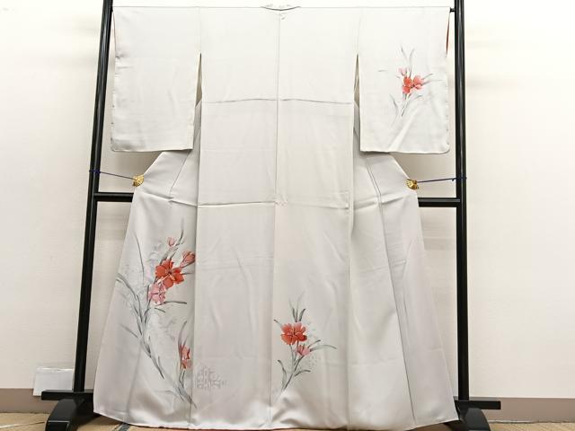 平和屋着物■訪問着　枝花文　正絹　逸品　BAAX2401hv