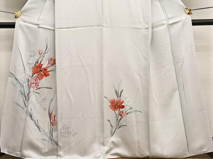 平和屋着物■訪問着　枝花文　正絹　逸品　BAAX2401hv