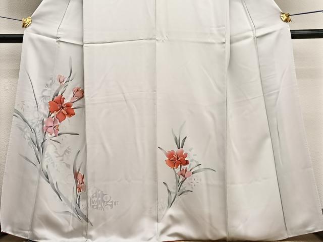 平和屋着物■訪問着　枝花文　正絹　逸品　BAAX2401hv