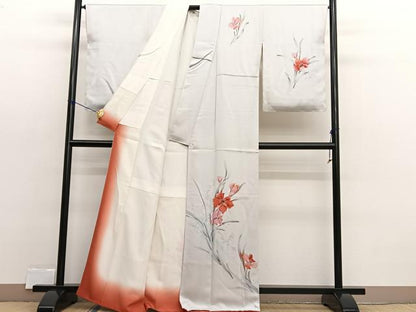 平和屋着物■訪問着　枝花文　正絹　逸品　BAAX2401hv