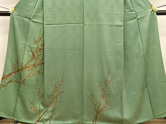 平和屋着物■訪問着　枝梅文　金彩　正絹　逸品　BAAX2404hv