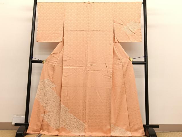 平和屋着物■訪問着　絞り　松皮菱文　正絹　逸品　未使用　BAAX2407hv