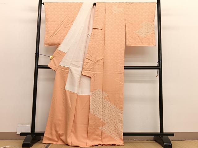 平和屋着物■訪問着　絞り　松皮菱文　正絹　逸品　未使用　BAAX2407hv