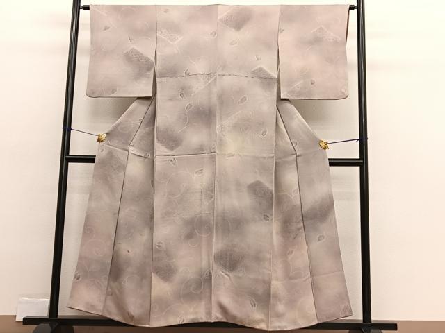 平和屋着物■上質な小紋　地紋起こし　唐草文　暈し染め　正絹　逸品　BAAX2414hv