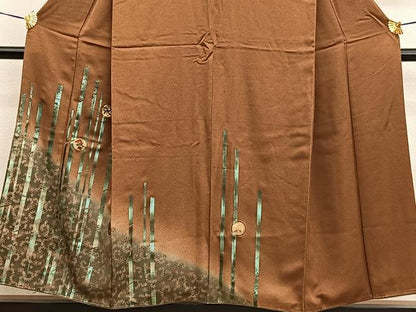 平和屋着物■訪問着　駒刺繍　木賊花唐草文　暈し染め　金彩　正絹　逸品　BAAX2418hv