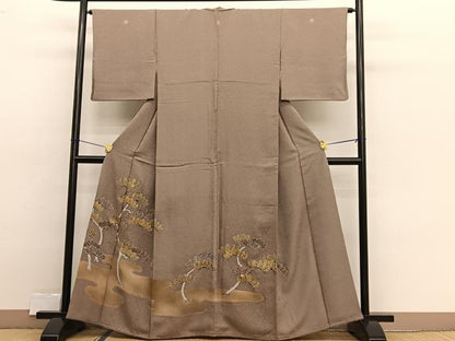平和屋着物■豪華色留袖　刺繍　浜松文　金彩　三越扱い　正絹　逸品　BAAX2420hv