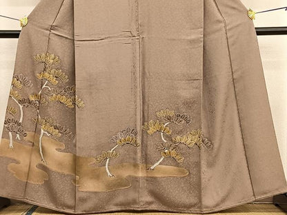 平和屋着物■豪華色留袖　刺繍　浜松文　金彩　三越扱い　正絹　逸品　BAAX2420hv