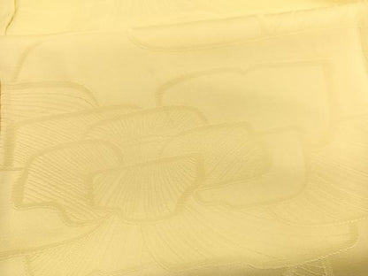 平和屋着物■上質な色無地 椿地紋 花葉色 正絹 逸品 未使用 BAAX2430hv