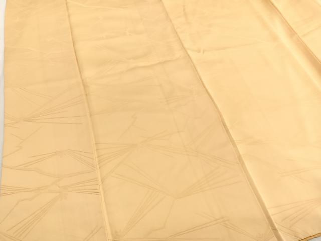 平和屋着物■上質な色無地　若松葉地紋　飴色　正絹　逸品　BAAX2434hv