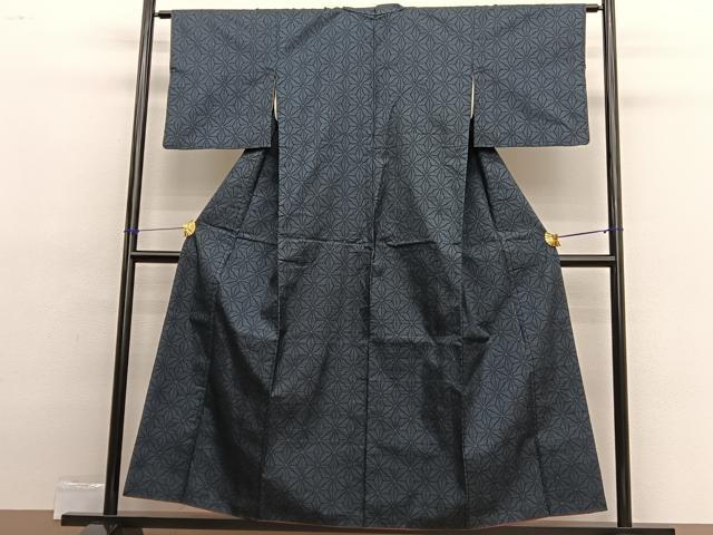 平和屋着物■本場大島紬 7マルキ 麻の葉文様 正絹 逸品 BAAX2449hv