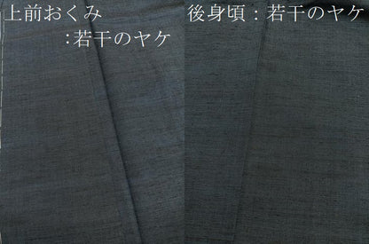 平和屋着物■男性 越後 古代紬 林織物謹製 絣文様 本草木染 証紙付き 正絹 逸品 未使用 BAAX2452hv