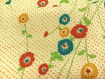 平和屋着物■上質な小紋　総絞り　枝花文　正絹　逸品　BAAX2473hv