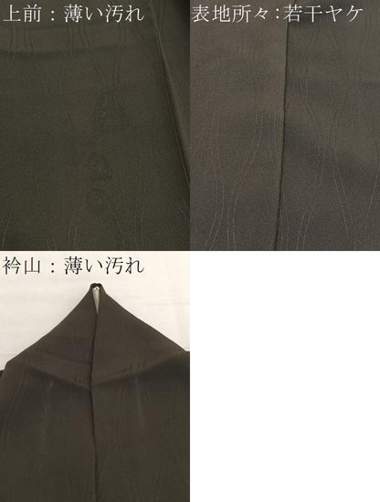 平和屋着物■訪問着　草花文　黒地　金彩　正絹　逸品　BAAX2479hv