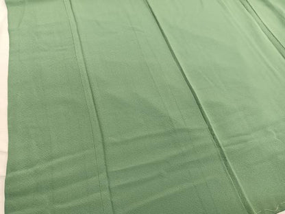 平和屋着物■上質な色無地　老竹色　正絹　逸品　未使用　BAAX2482hv