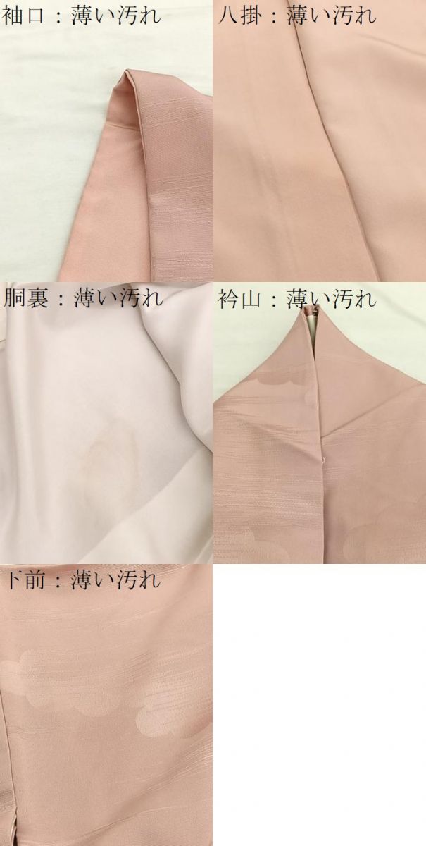 平和屋着物■上質な色無地　瑞雲地紋　赤香色　正絹　逸品　BAAX2483hv