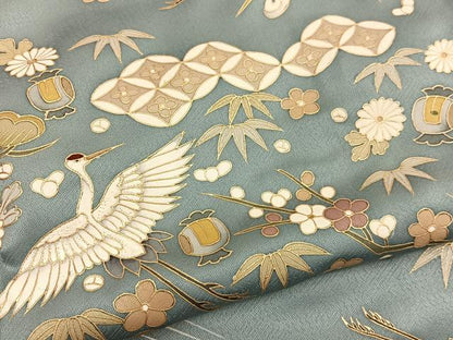 平和屋着物■訪問着　飛鶴松竹梅　金彩　正絹　逸品　BAAX2485hv