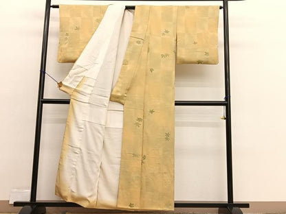 平和屋着物■上質な小紋　楓風景文　暈し染め　正絹　逸品　BAAX2488hv