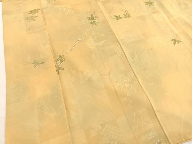 平和屋着物■上質な小紋　楓風景文　暈し染め　正絹　逸品　BAAX2488hv
