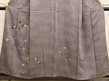 平和屋着物■訪問着　舞葉文　たたき染め　金彩　鈴乃屋扱い　正絹　逸品　BAAX2489hv