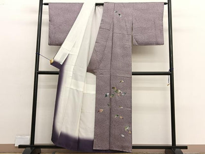 平和屋着物■訪問着　舞葉文　たたき染め　金彩　鈴乃屋扱い　正絹　逸品　BAAX2489hv