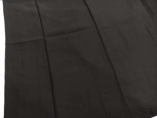 平和屋着物■男性　黒紋付　正絹　逸品　BAAX2494hv