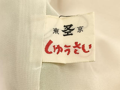 平和屋着物■上質な小紋　寿光織　松皮菱花文　金糸　正絹　逸品　BAAX2497hv