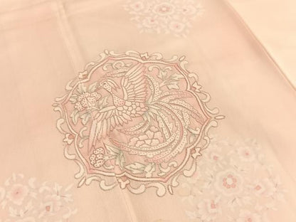 平和屋着物■中国三大刺繍　相良刺繍　訪問着　鳳凰花文　暈し染め　正絹　逸品　BAAX2501hv