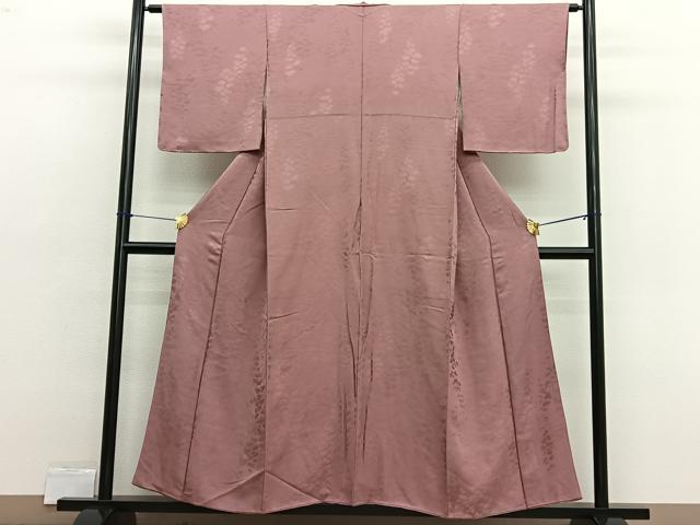 平和屋着物■上質な色無地　樹林地紋　鴇浅葱色　正絹　逸品　BAAX2506hv