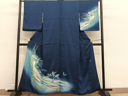 平和屋着物■訪問着　作家物　舞蝶文　暈し染め　金彩　やまと誂製　正絹　逸品　BAAX2507hv
