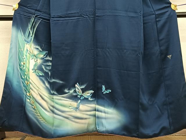 平和屋着物■訪問着　作家物　舞蝶文　暈し染め　金彩　やまと誂製　正絹　逸品　BAAX2507hv