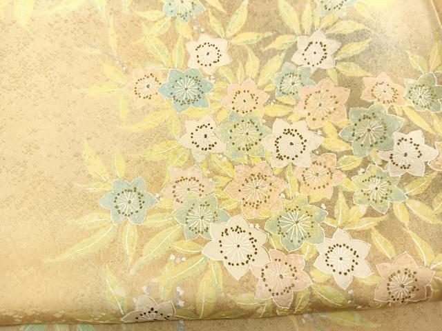 平和屋着物■上質な小紋　草花文　暈し染め　金彩　正絹　逸品　BAAX2515hv
