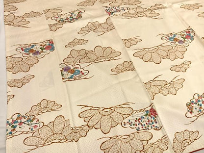 平和屋着物■上質な小紋　松花文　正絹　逸品　BAAX2519hv