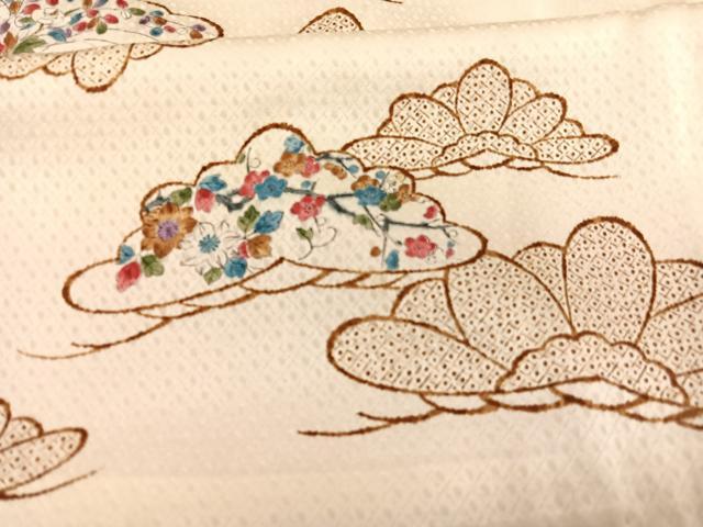 平和屋着物■上質な小紋　松花文　正絹　逸品　BAAX2519hv
