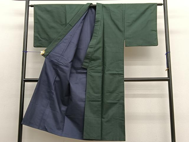 平和屋着物■男性　本場大島紬　格子柄　正絹　逸品　BAAX2520hv
