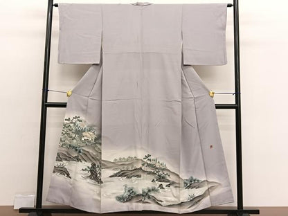 平和屋着物■豪華色留袖　作家物　手描き　風景文　暈し染め　正絹　逸品　BAAX2521hv